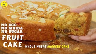 #Shorts| Eggless Wheat Fruit Cake |గోధుమపిండి బెల్లంతో కేక్ |Wheatflour Jaggery cake|No Egg no Maida