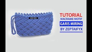 Tutorial Tas Tali Kur Motif Garis Miring By Zeptaifyx