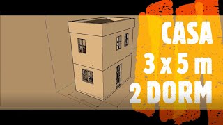 CASA 3x5 m! COM 2 DORMITÓRIOS - MINI HOUSE