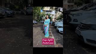 Crepe Digital Printed saree/ To shop 9810207913#myngels #shortvideo