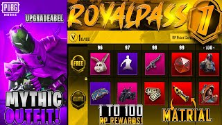 A1 Royal Pass 1 To 100 Rp Rewards | Upgradable Mythic Outfit | New Rp Max #pubgm #teampubgm #RG Lio