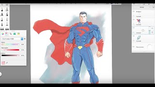 Drawing Superman New Costume Design