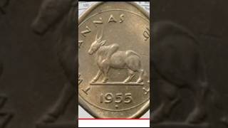 1955 bul coin 75000/ value #@ two anna 1955 Bombay mint rare coin @ real information #@