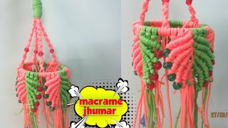 Macramè jhumar// Macrame Small jhumar Tutorial for Beginners