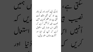 زندگی کبھی بھی ختم ہو سکتی ہے #youtubeshorts #deepwords #trendingshorts #goldenwords #urduquotes