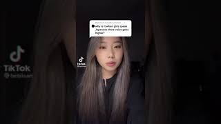 Is japanese girls voice changes when they talk in Japanese 🧐 #tiktok #youtubeshorts #funny