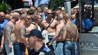 Hooligan riots – FK Sarajevo vs. Lech Poznan (Vogošća - Street Fight)