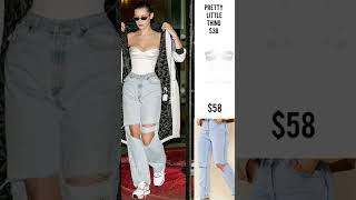 Bella Hadid outfit for less 🤍 #shorts #bellahadid #fashion #style #outfit #shorts