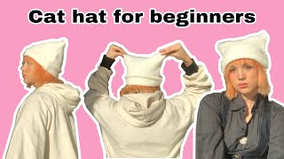 How to sew a cat hat. Super easy. For beginners.