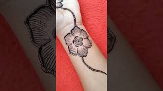 Stylish 🥰 Front Hand Flower Mehndi Design #mehndi #mehndidesign #shorts #stylishmehndi #newmehndi