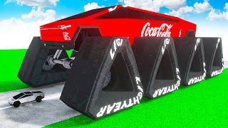 Tesla Cybertruck Transforming to GIANT COCA COLA BTR TRIANGLE BIGFOOT TESLA CYBERTRUCK in Teardown!