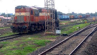 Mahalaxmi Express Arriving at Miraj Junction | Electrification of Pune - Miraj - Kolhapur | WDP4D