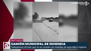 Tafí Viejo: camión municipal se incendia