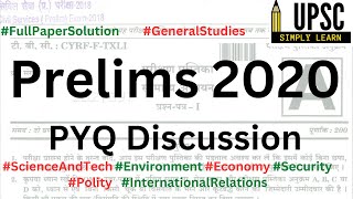 Prelims 2020 Full Paper PYQ discussion| #upscprelims #upsc2023 #pyqdiscussion #pyq #upsc #ias #viral