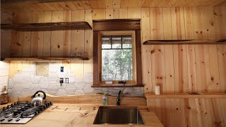 Live Edge Floating Shelves for our Cabin Kitchen