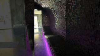 Designed and built a luxurious private home SPA with a dark steam bath #steambath