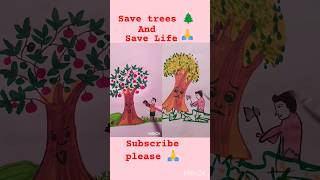 message #savetree and save Life #shortvideo /short #art 🥰🥰🥰🌲🌲🌲🌲