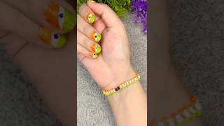 Independence Day Craft|DIY Tricolor Bracelet #youtubeshorts #diy #craft #independenceday #viralvideo