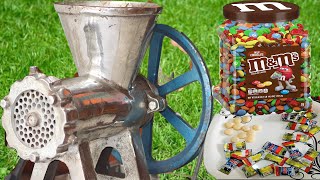 EXPERIMENT MILK CANDY CHOCOLATE VS MEAT GRINDER