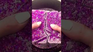 glitter reformed purple gym chalk crush #gymchalkasmr #gymchalk #oddlysatisfying