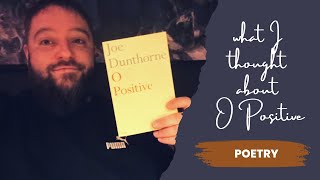 Poetry: What I thought about O Positive by Joe Dunthorne...