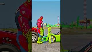 SpiderMan Hulk VS  Hulk Siren Head Battle, Who Is Richest ? 🤑❓ #shorts #gtav #shortsfeed