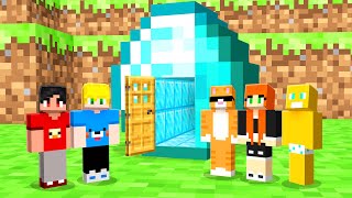 Fiz uma Casa Secreta Dentro do Diamante no Minecraft!