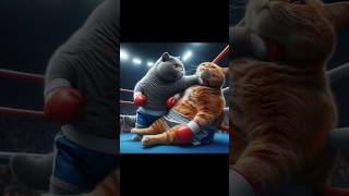 A fight between two fat cats  🥊#cat #shortvideo