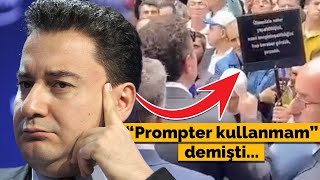 Ali Babacan, sokakta yaptığı konuşma sırasında prompter kullandı #shorts