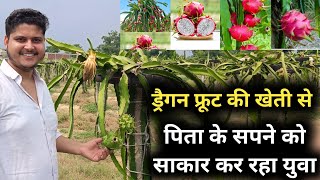 ड्रैगन फ्रूट  🍓 की खेती के जरिए पिता के सपने को आकार दे रहा युवा Dragon Fruit 🍑 Cultivation tecnics