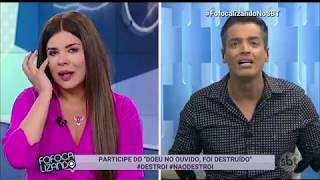 Léo Dias provoca Mara Maravilha que chora e pede respeito no "Fofocalizando" - SBT (02/01/2018)