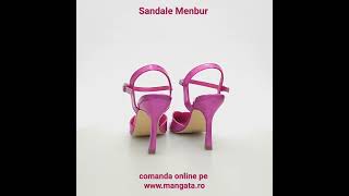 Sandale Menbur Fucsia Elegante cu Cristale