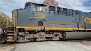 Csx Q301 coming slow passes jones crossing