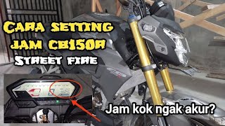 cara setting jam di motor cb150r, cbr 150