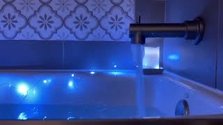 Bathtub Filling ASMR // Full Fill with Blue Lights