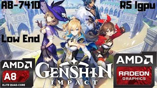 Genshin Impact | A8-7410 | R5 iGPU 1GB | 8GB RAM DDR3 | Lenovo G41-35 | Gameplay PC Benchmark