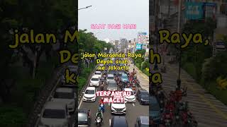 SAAT PAGI HARI JLN MARGONDA RAYA, DEPOK MACET #margondadepok#jalanmargondaraya#