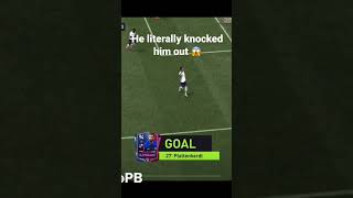 He literally knocked him out, #fifamobile #gaming #shorts