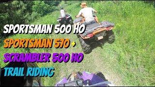 Polaris Sportsmans + Scrambler Trail Ride Pt1