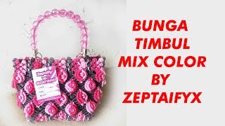 Tutorial Membuat Tas Tali Kur Motif Bunga Timbul Mix Color By Zeptaifyx