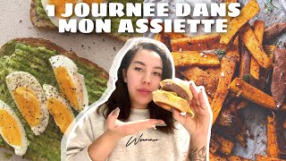 UNE JOURNÉE DANS MON ASSIETTE : patate douce, hamburger maison, mochi ... what I eat in a day