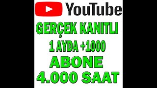 Gorunum.org Puan Hilesi Youtube 1000 Abone ve 4000 Saat 3 Ayda Kesin Sonuç Nasıl Yapılır