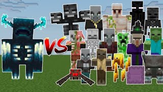 Warden Vs All Mobs In Minecraft |