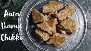 Aata peanut chikki | आटा मूंगफली की बर्फी | Aata Barfi | Saute Time