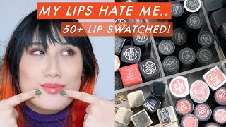 LIP SWATCHING MY COLLECTION - Part 2: Reds / Declutter & Inventory