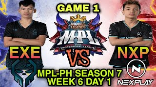 Execration vs Nexplay Esports | GAME 1 | -MPL-PH Season 7 Week 6 Day 1 -Mobile Legends