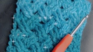 طريقه عمل غرزه الباسكيت المائله لعمل بلوزه/مفرش/كوفيه/بلوفرExplanation Of the oblique Basque stitch