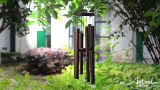 Astarin leaves style bronze wind chimes, peaceful and relaxing sound for meditation, sleep, study