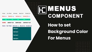 How to set Background Color For Menus