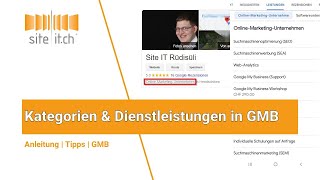 Dienstleistungen & Kategorien in Google My Business erfassen